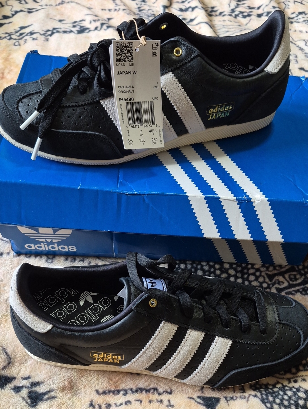 Adidas Japan W Women's Shoes Black White Gold IH5490 Size 8.5 New with Tags
